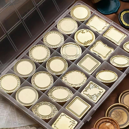 ختم شمعي لإطار عتيق برأس نحاسي