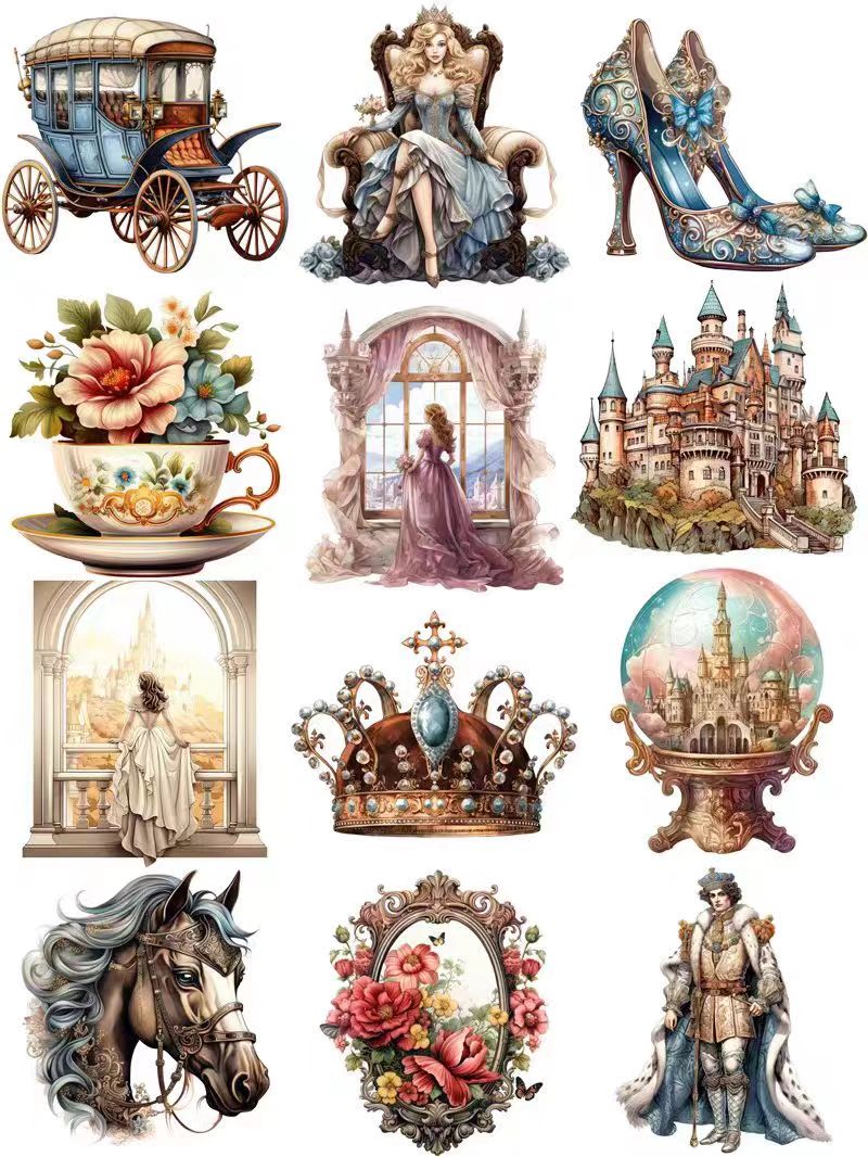 Journal sticker packs (Princess Series）
