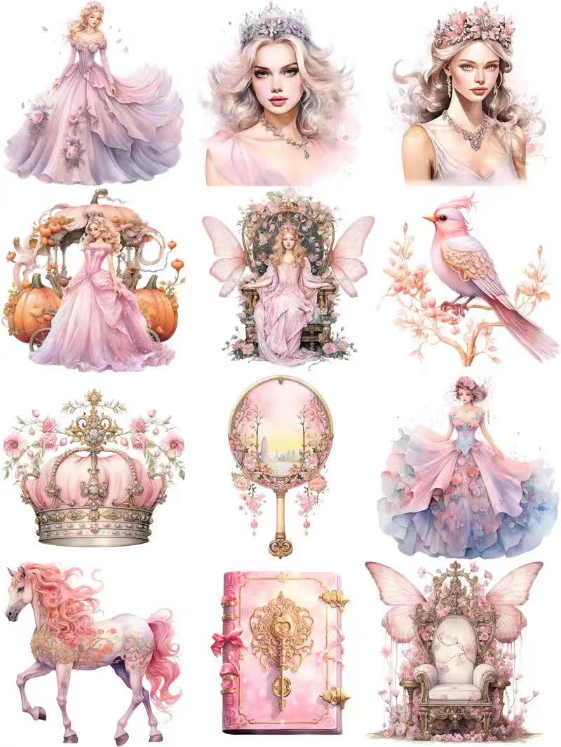 Journal sticker packs (Princess Series）