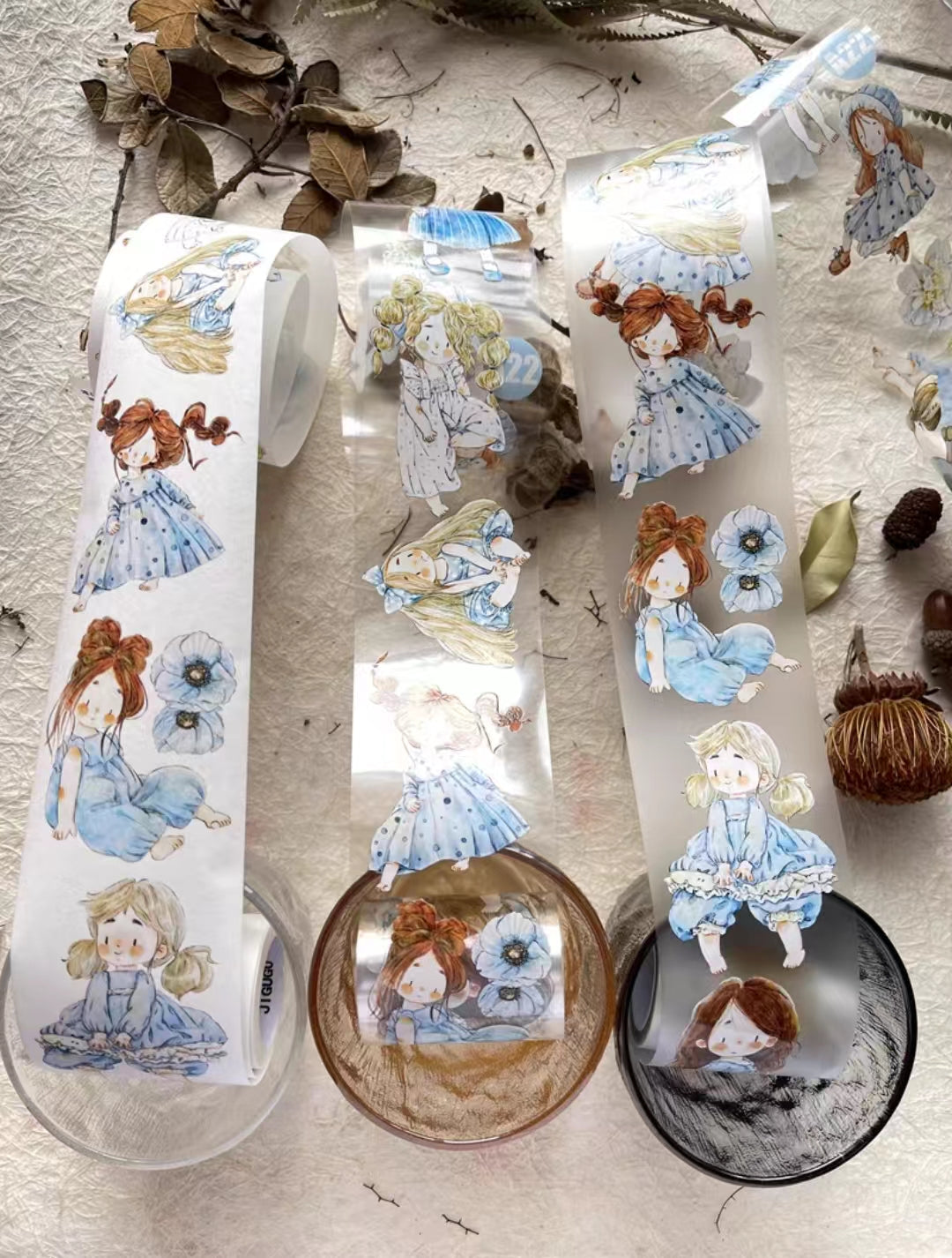 Journal Tape (lovely girl）5 meters/roll  (Dingding)