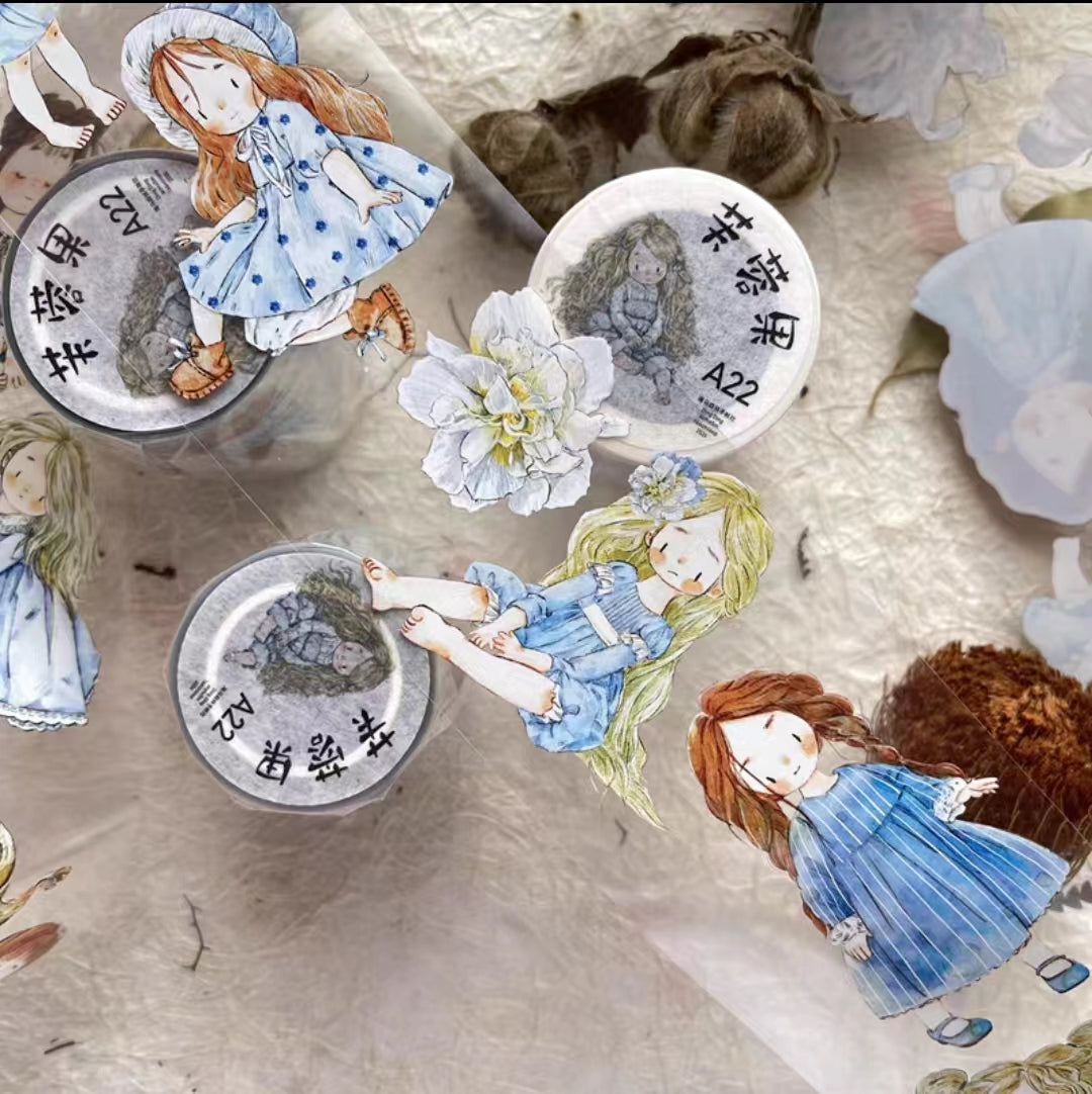 Journal Tape (lovely girl）5 meters/roll  (Dingding)