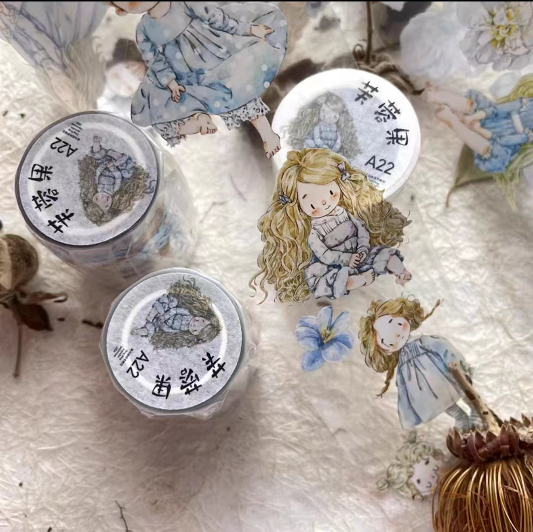 Journal Tape (lovely girl）5 meters/roll  (Dingding)
