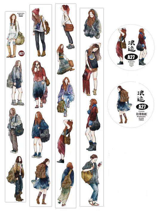 Journal Tape (character）4.5cm*5m/roll  Dingding