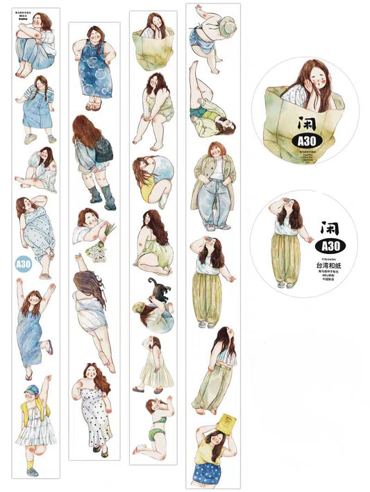 Journal Tape (character）4.5cm*5m/roll  Dingding