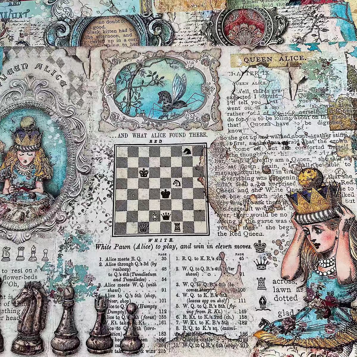 Journal paper packs (Alice) 10pcs/28.5*20cm