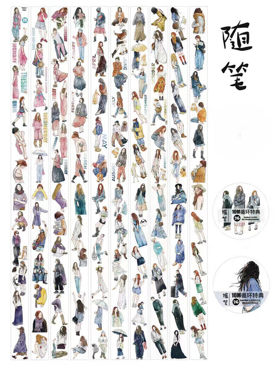 Journal tape (Character) 10m/roll  Dingding