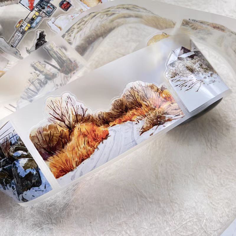 Journal tape (Winter landscape) 10m/roll  Dingding