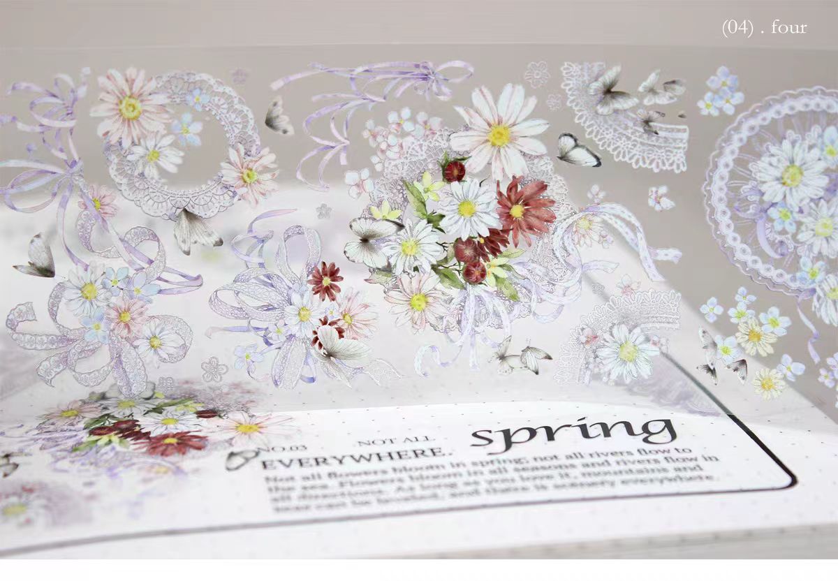 Journal tape (flower) 60mm*10m/roll