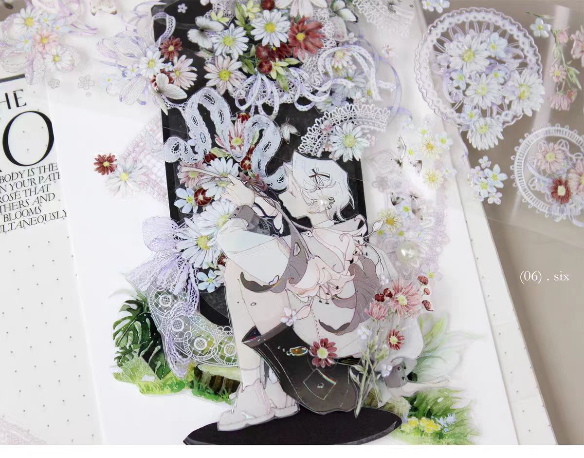 Journal tape (flower) 60mm*10m/roll