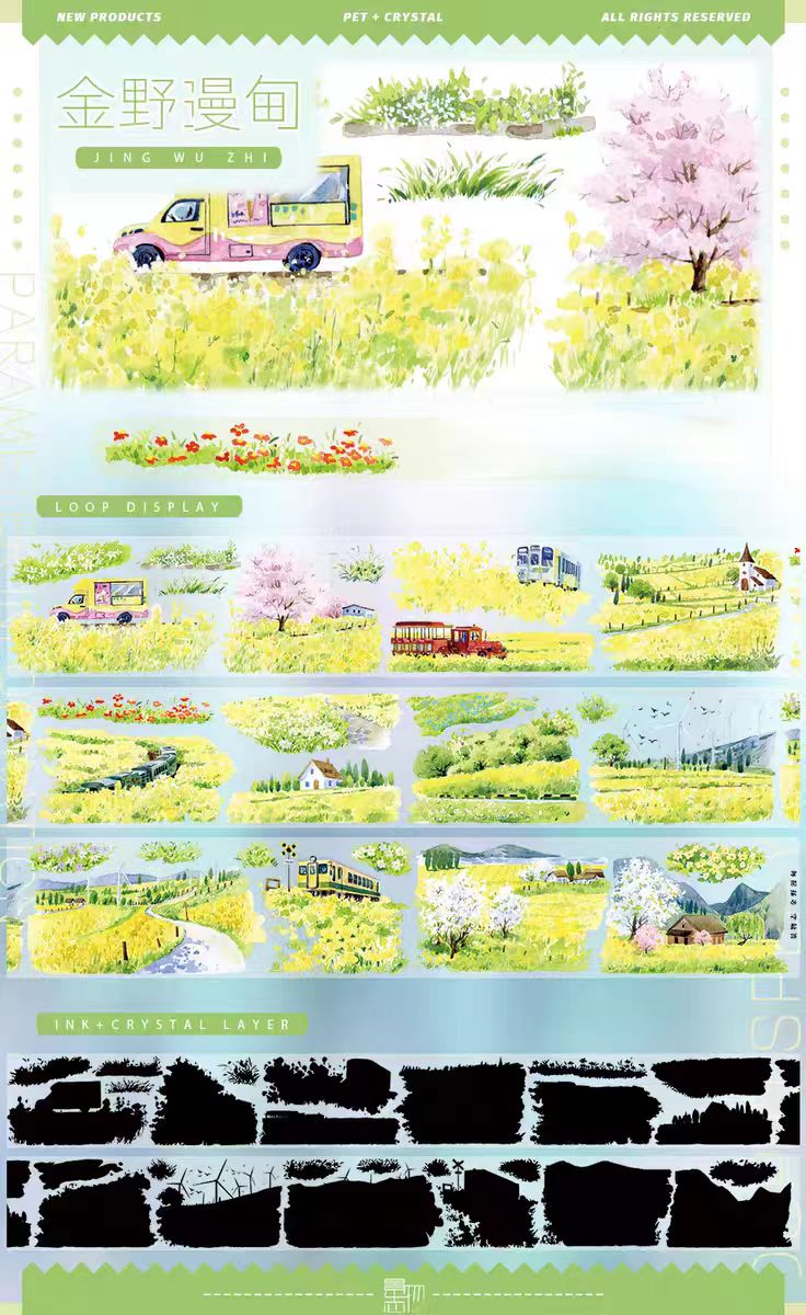 Journal PET tape (5m/roll)