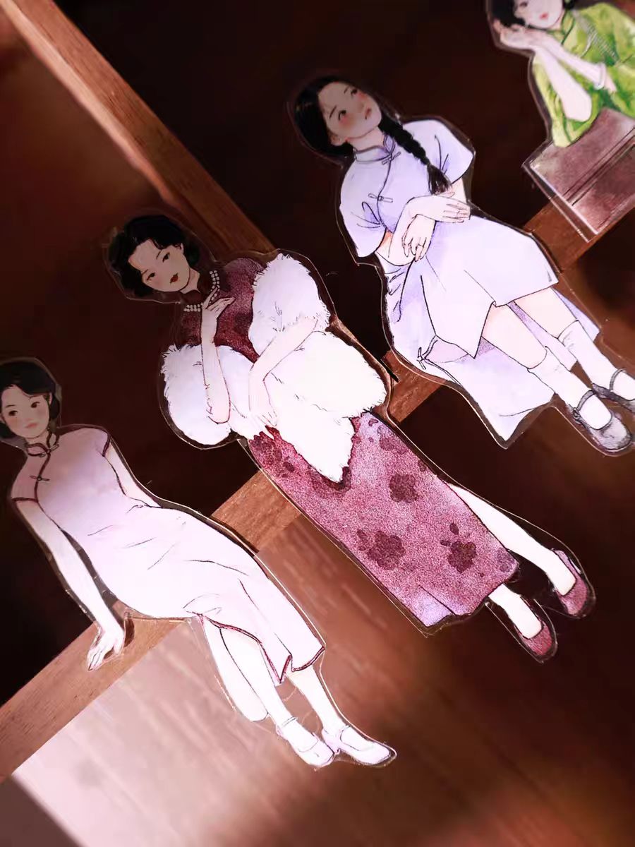 Journal tape (Retro cheongsam girl) Loop:5.5*120cm  6m/roll