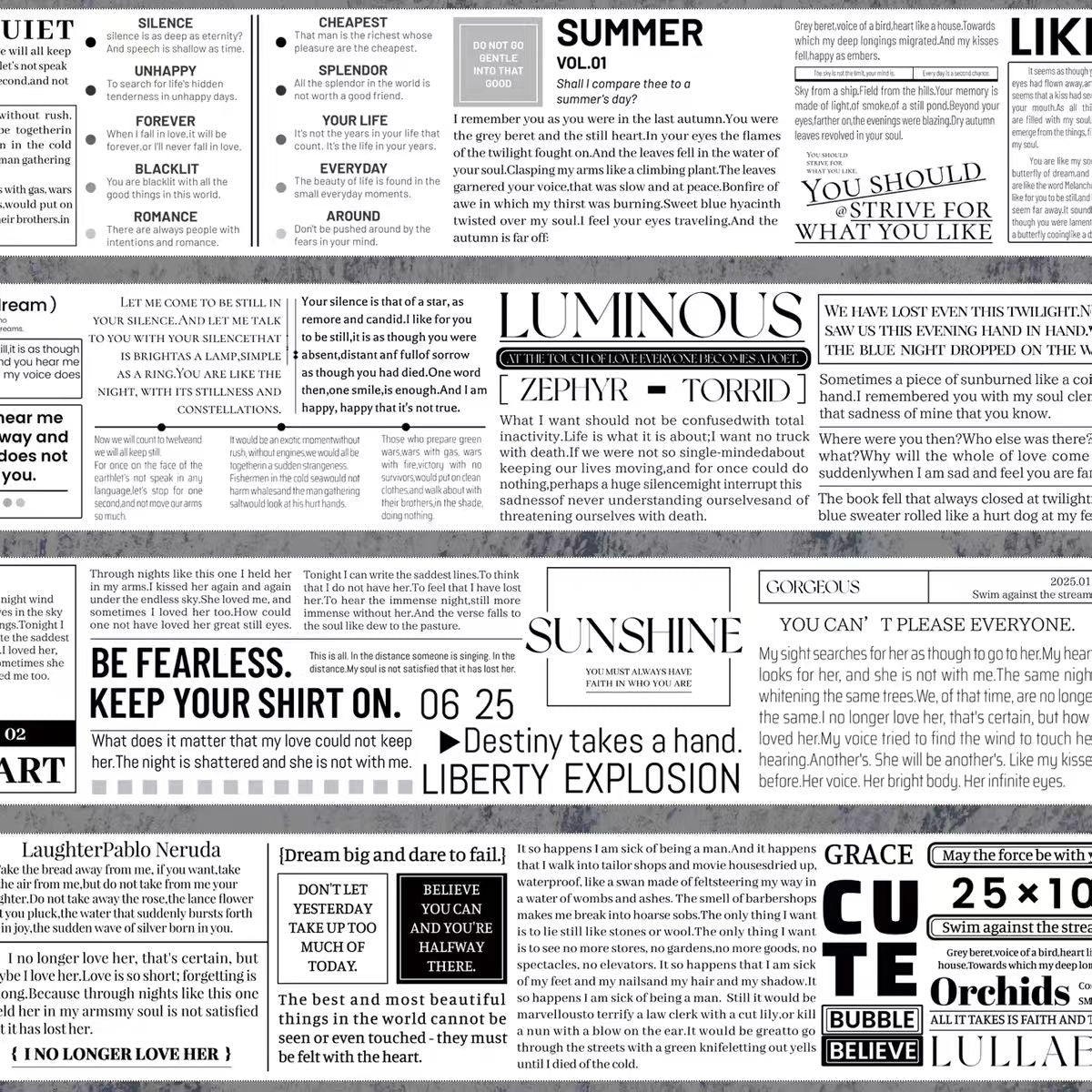 Journal tape (6m/roll) Loop:6*120cm