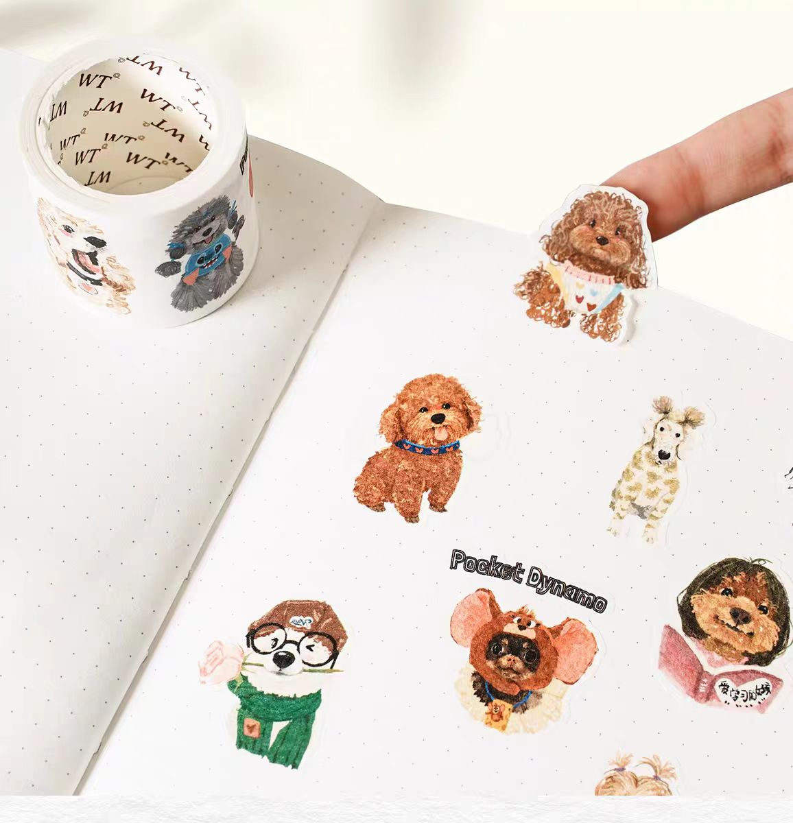 Journal washi tapes (a set of 4 rolls) 4cm*5m/roll