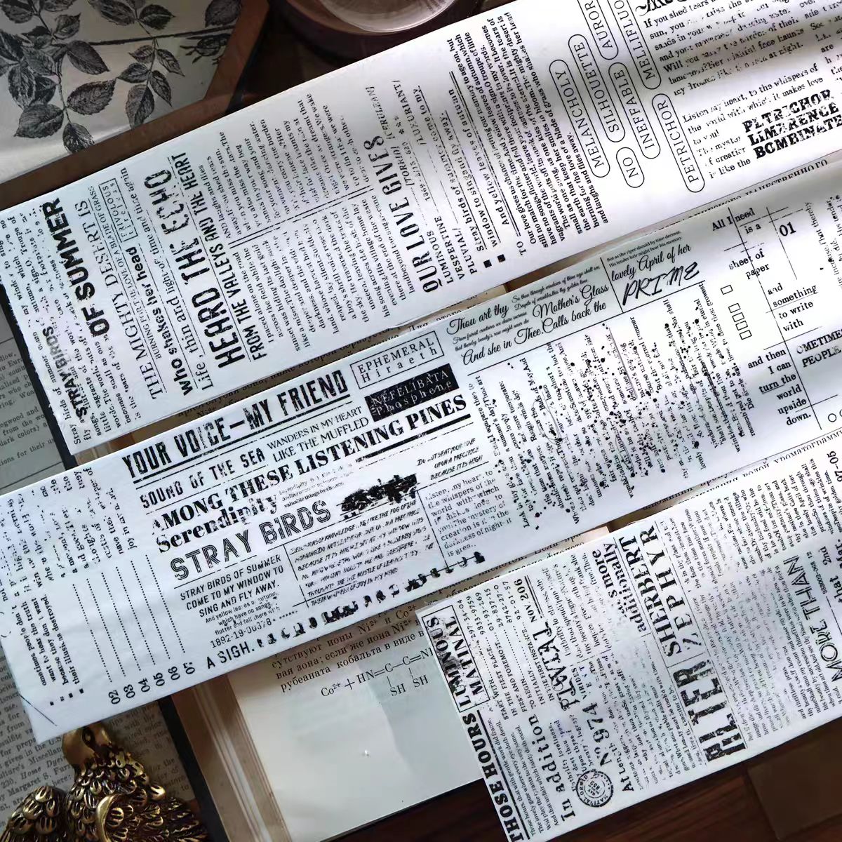 Journal PET/Washi tape (Word) 8cm*5m/roll