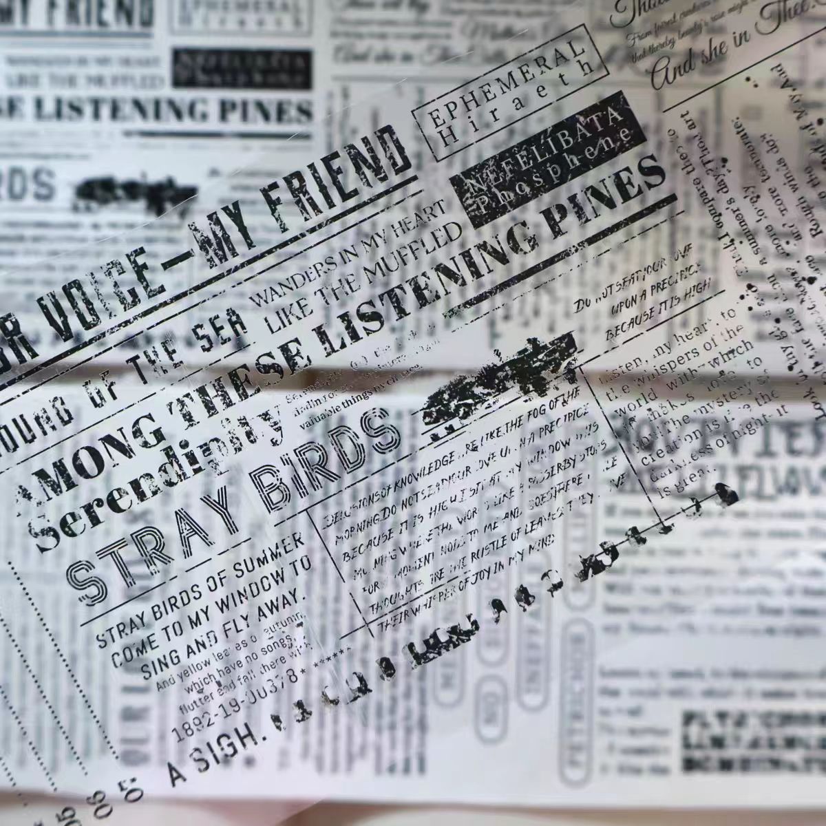 Journal PET/Washi tape (Word) 8cm*5m/roll