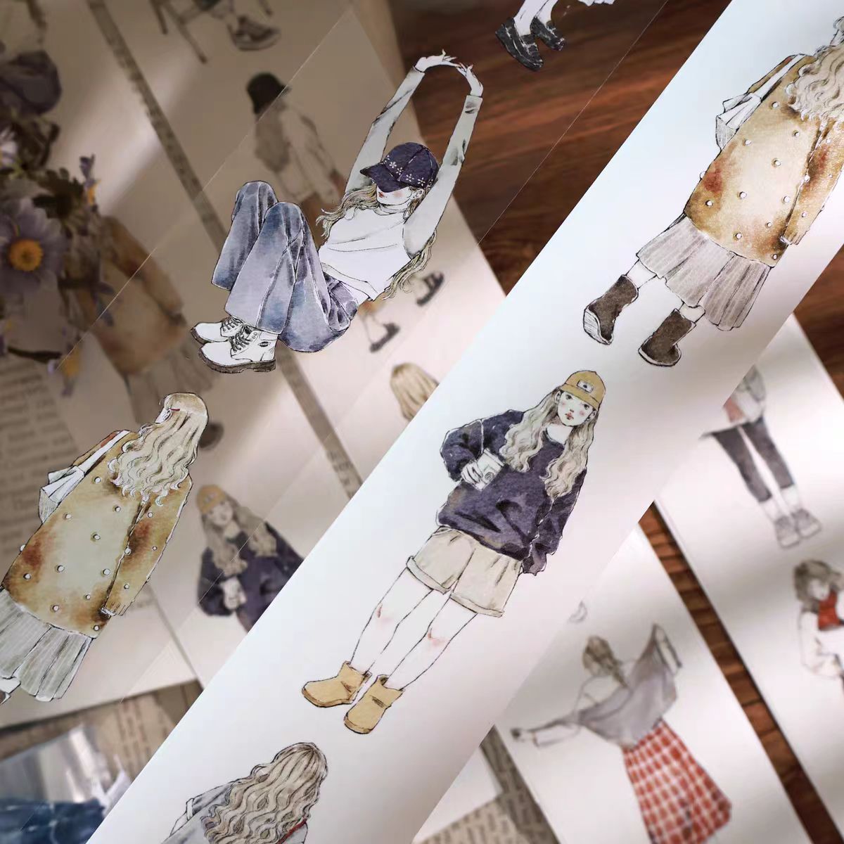 Journal PET/Washi tape (Character) 5.5cm*6m/roll