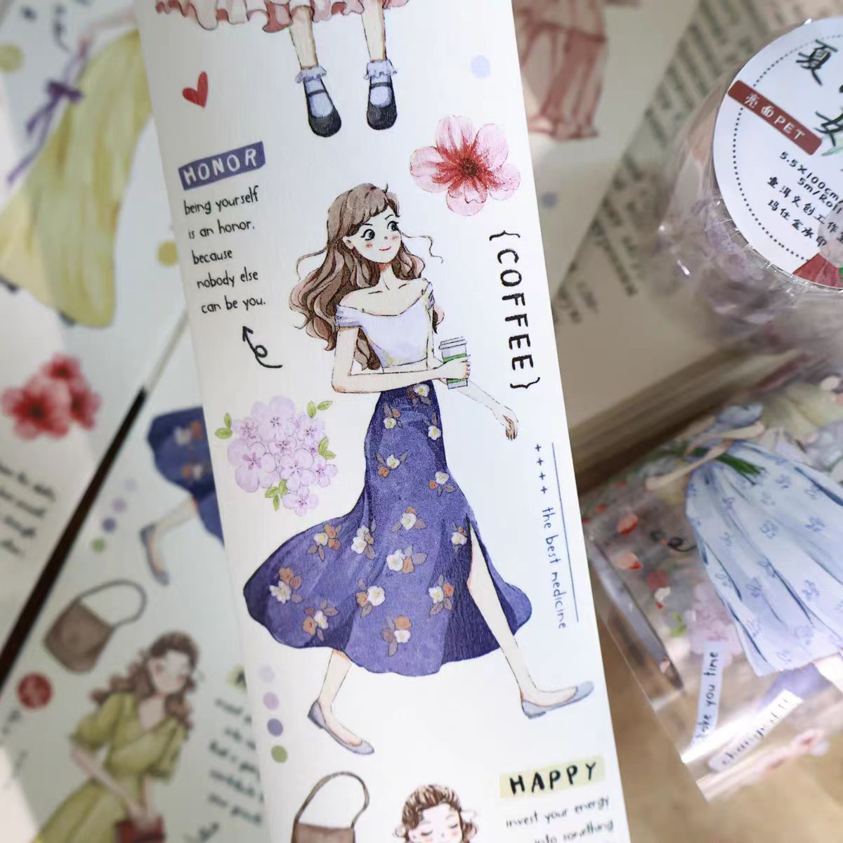 Journal PET/Washi tape (Character) 5.5cm*5m/roll