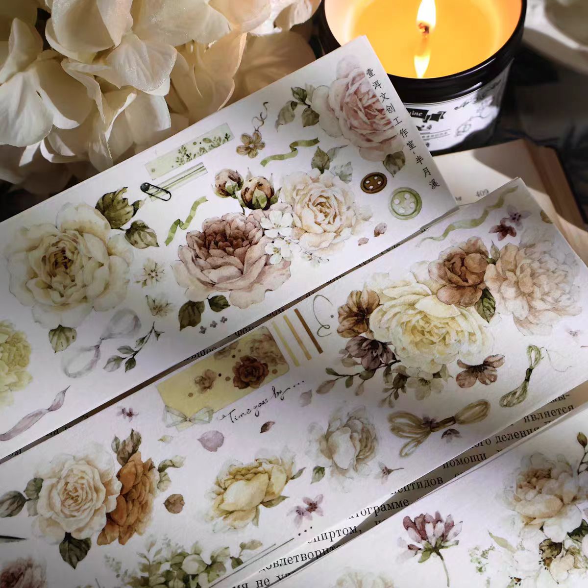 Journal PET/Washi tape (Flower) 6cm*5m/roll