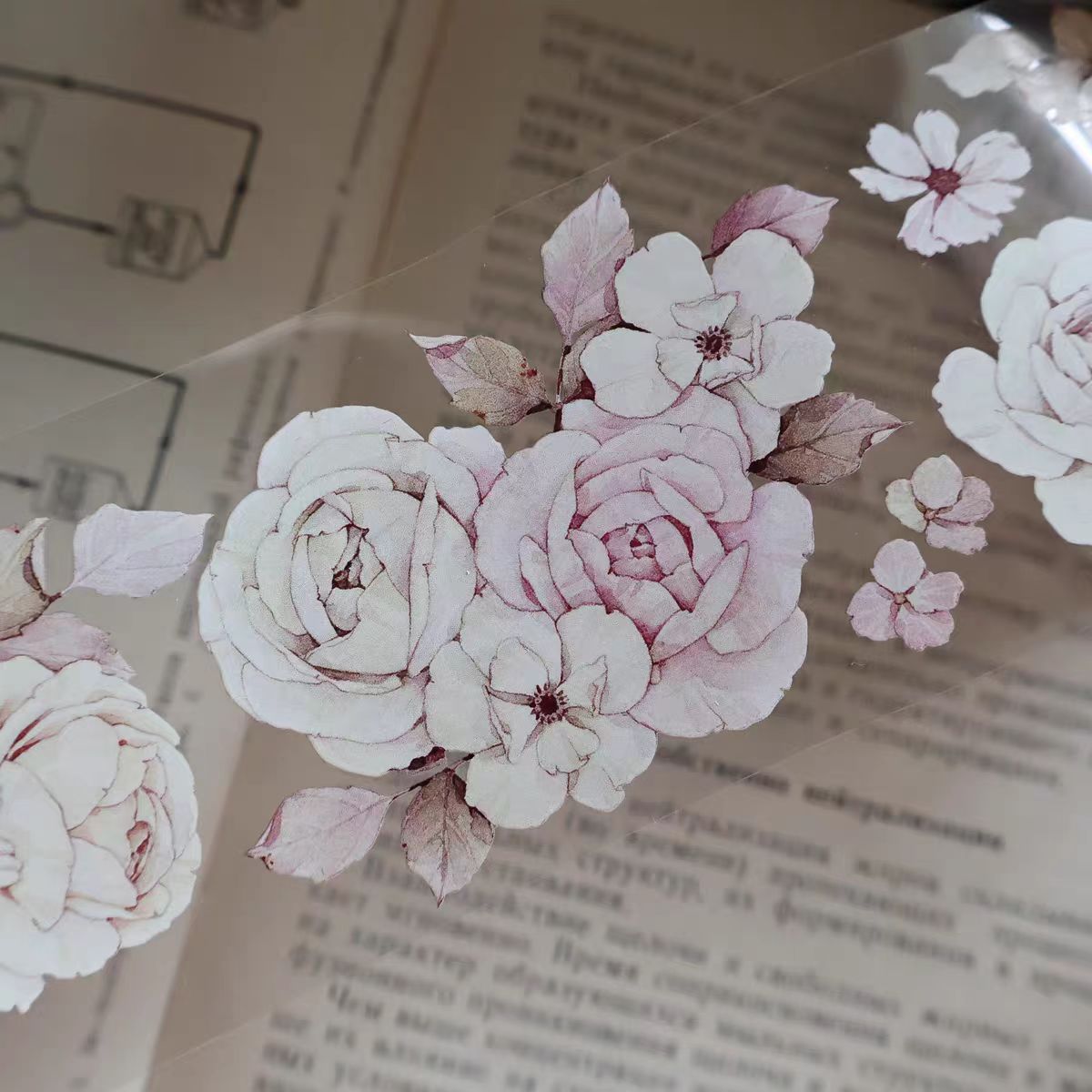 Journal PET/Washi tape (Flower) 5.5cm*5m/roll