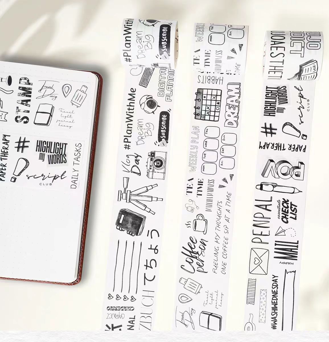 Journal Washi Tape (5cm*5m*3 rolls)