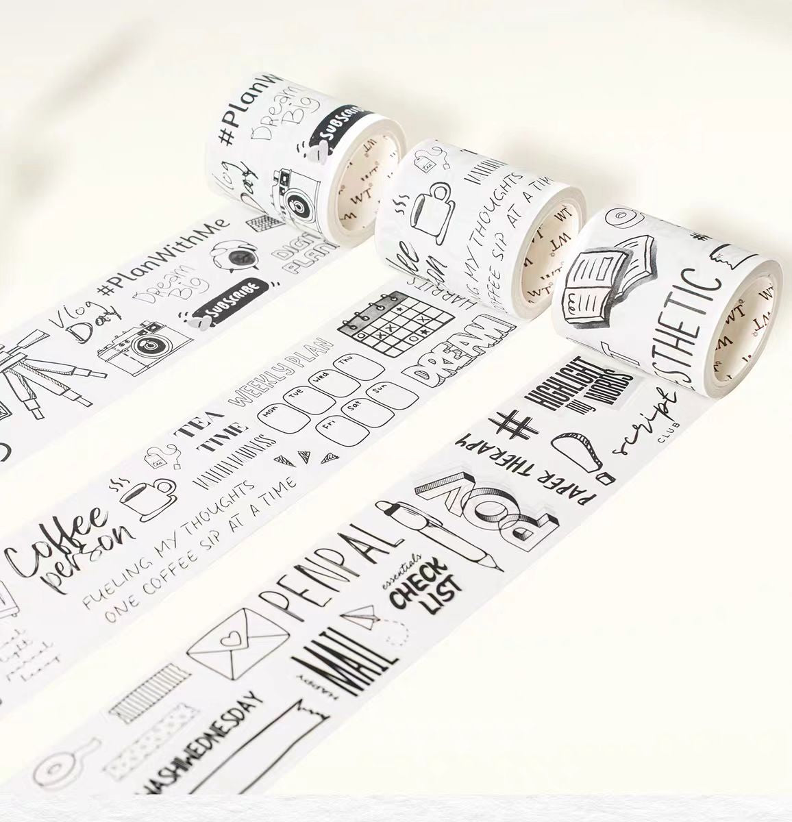 Journal Washi Tape (5cm*5m*3 rolls)