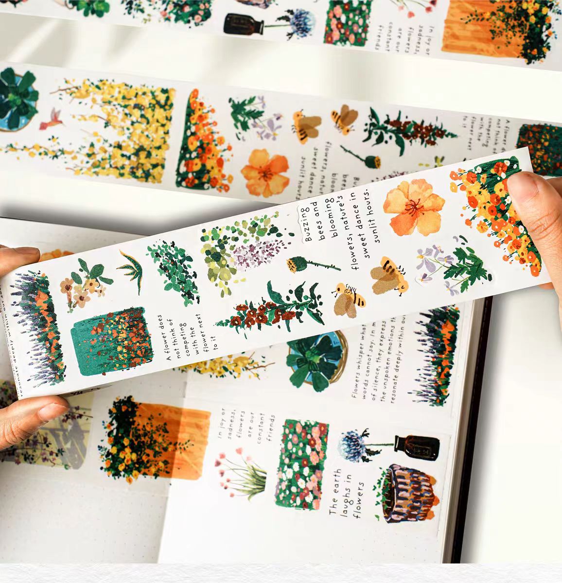 Journal Washi tape (6cm*5m*1 roll/5cm*5m*2 rolls)