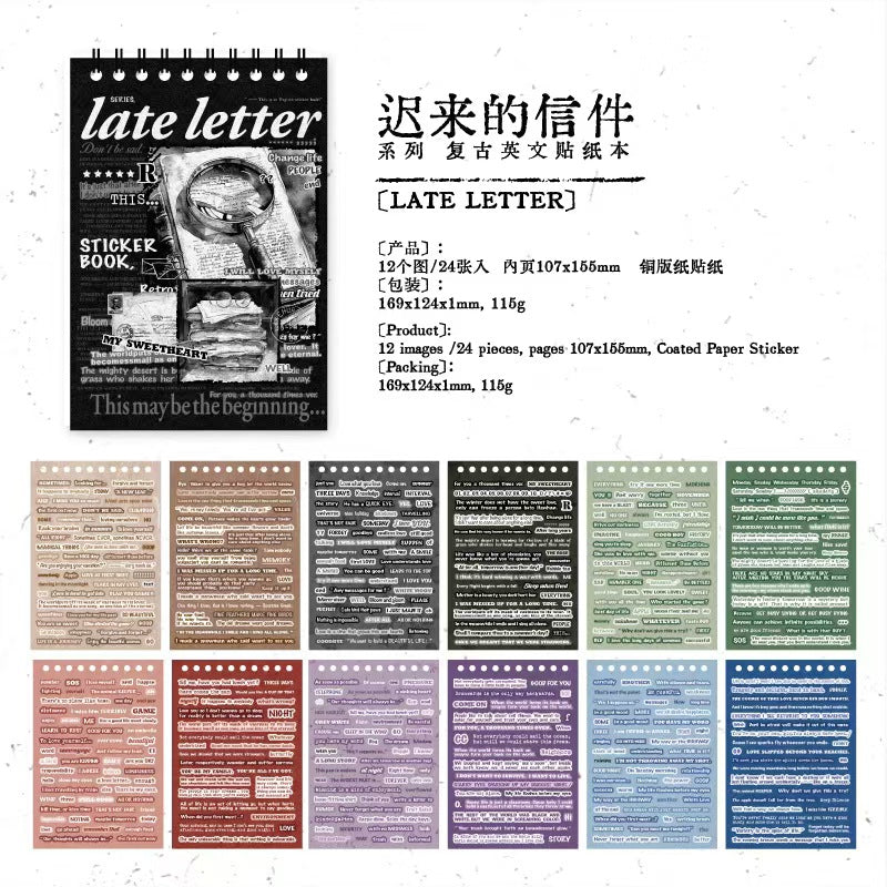 English coated paper sticker book