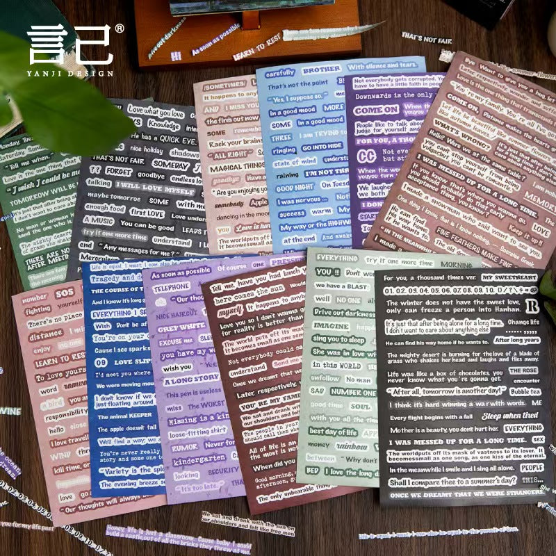 English coated paper sticker book