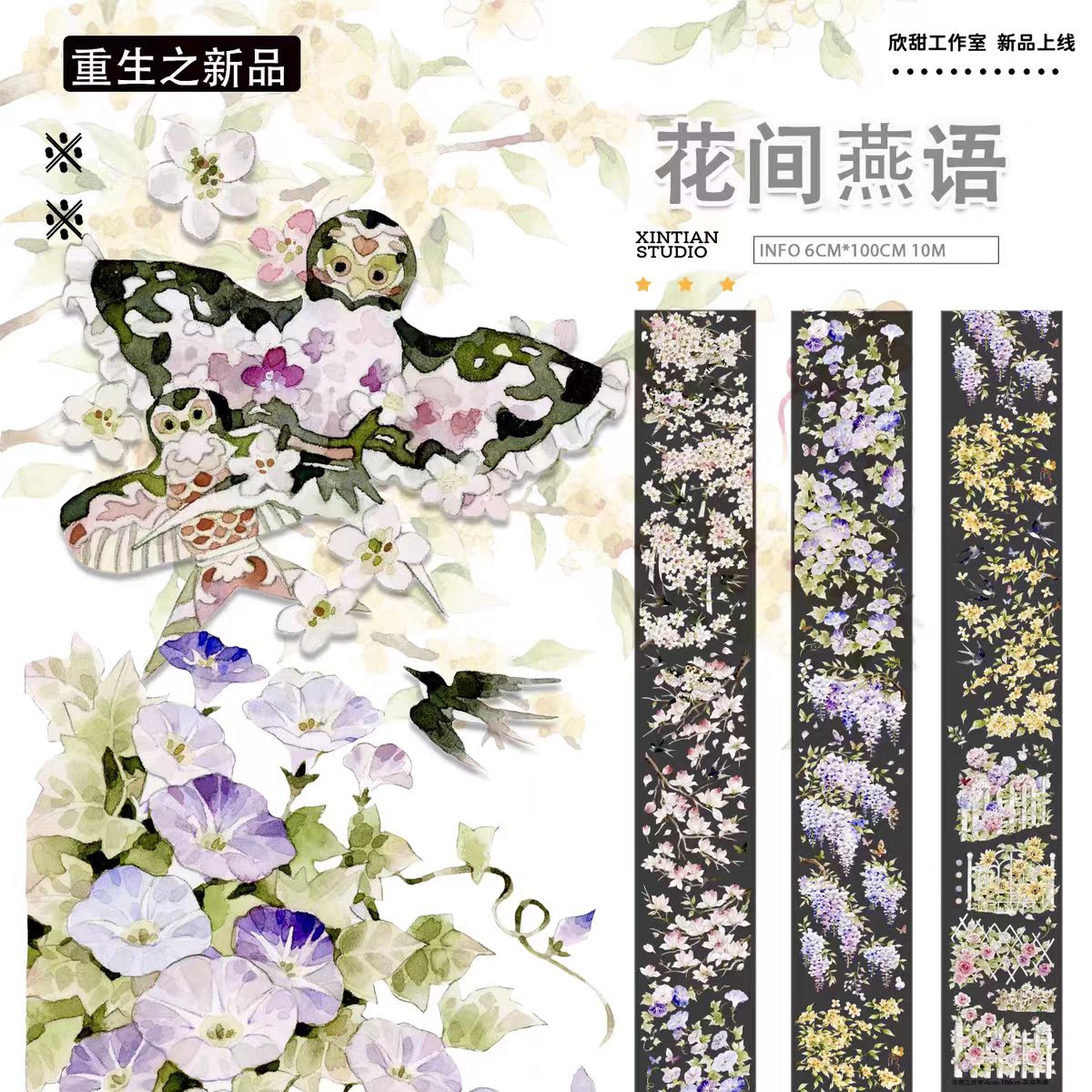 Journal landscape PET tape (10m/roll)