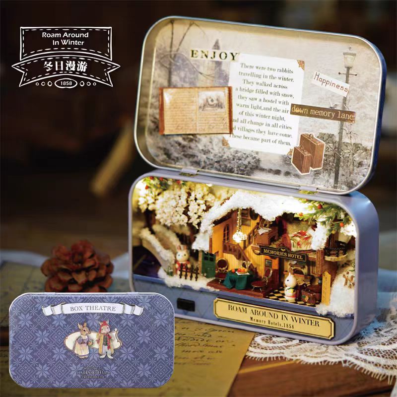 Diy handmade mini house in the box (Box Theater)