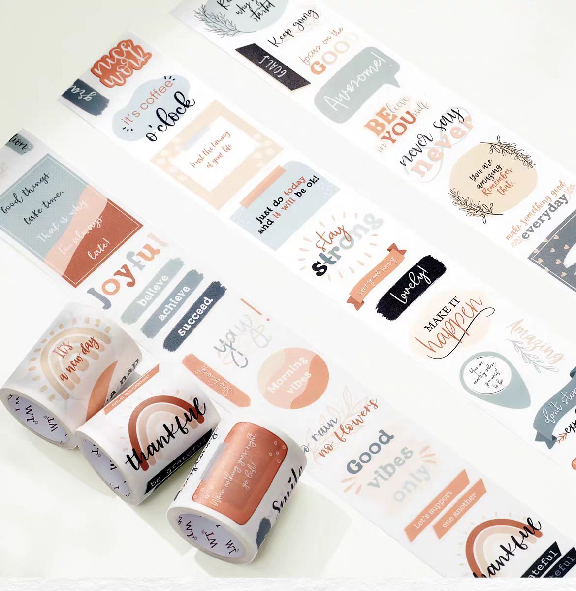 Journal pre-cut washi tape set (3 rolls) 5cm*5m/roll