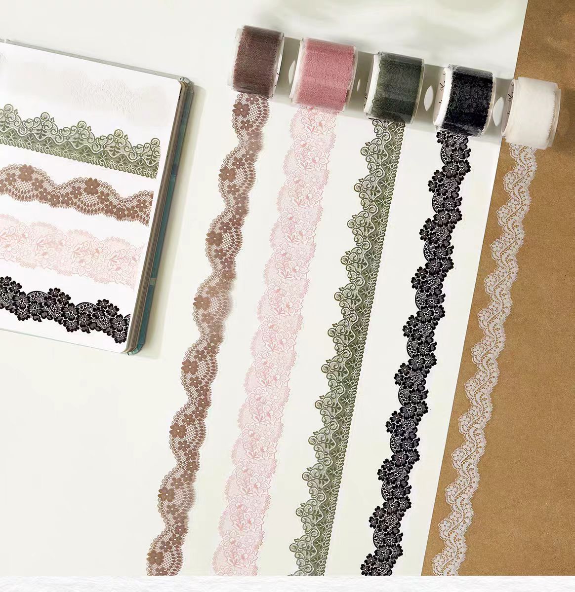 Journal PET tape (Lace) 5 rolls (5m/roll)