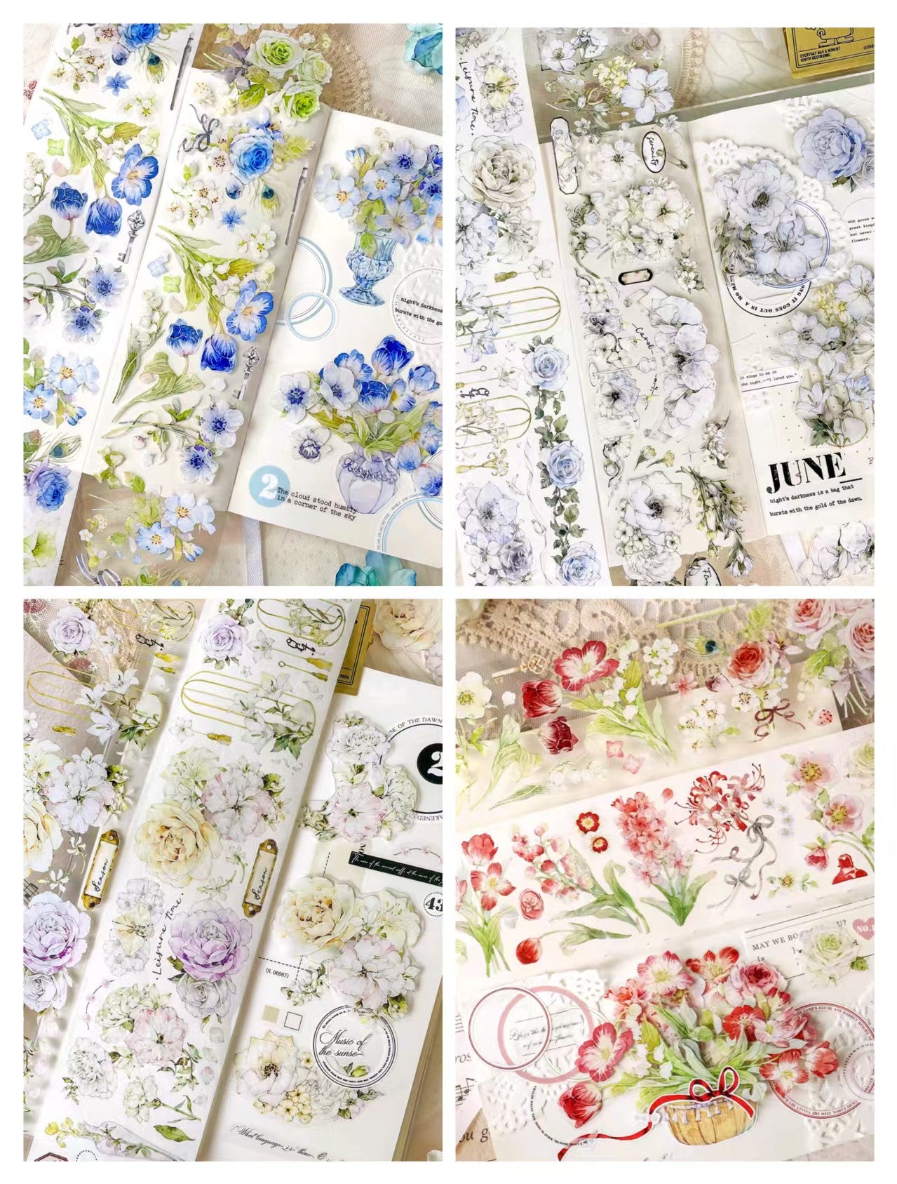 Journal pre-cut tape (Flower) 6m/roll