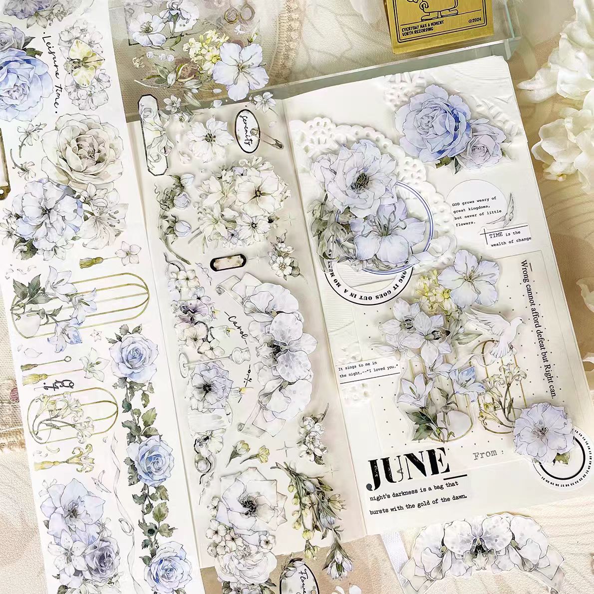 Journal pre-cut tape (Flower) 6m/roll