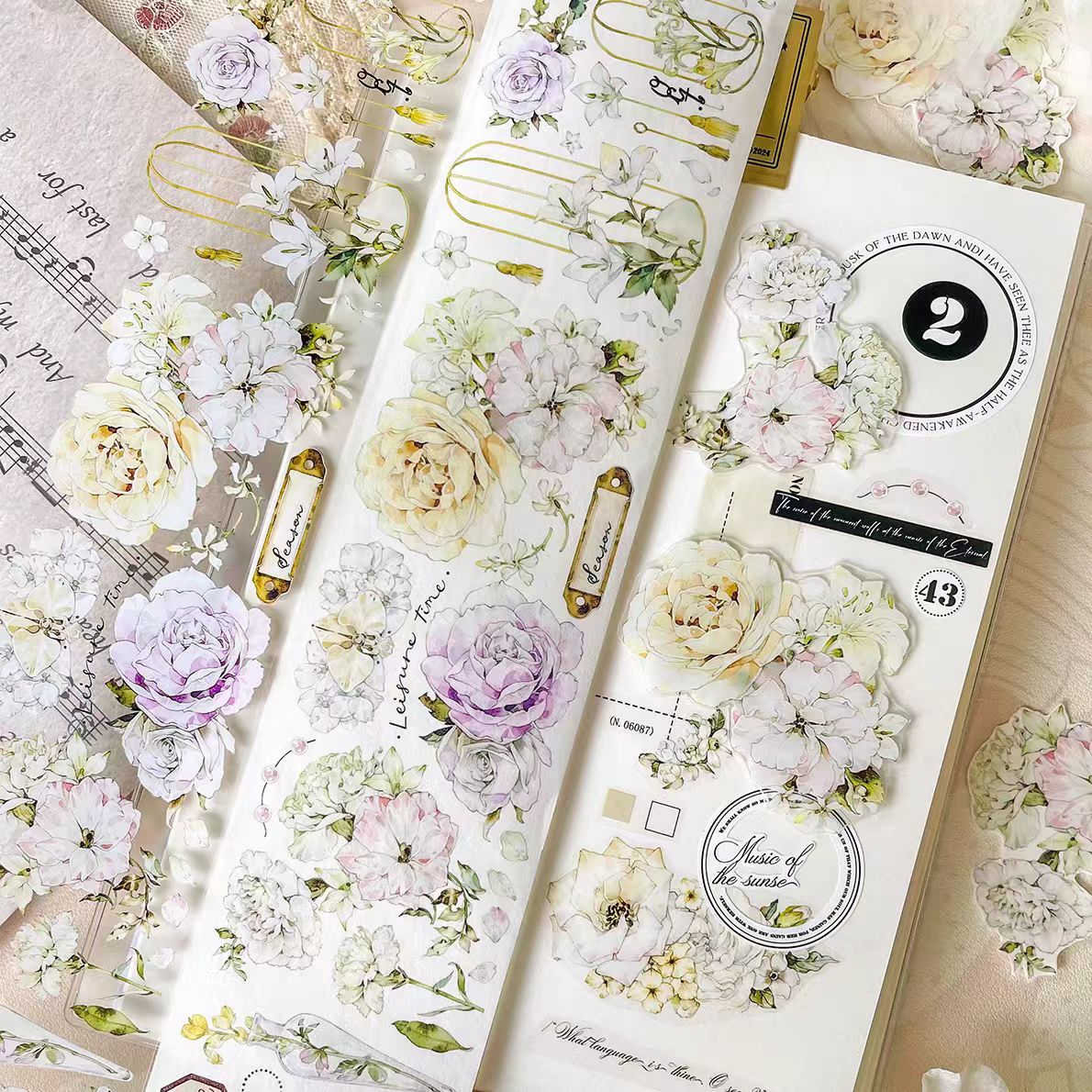 Journal pre-cut tape (Flower) 6m/roll
