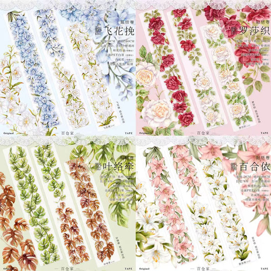 Journal pre-cut tape (Flower) 6m/roll