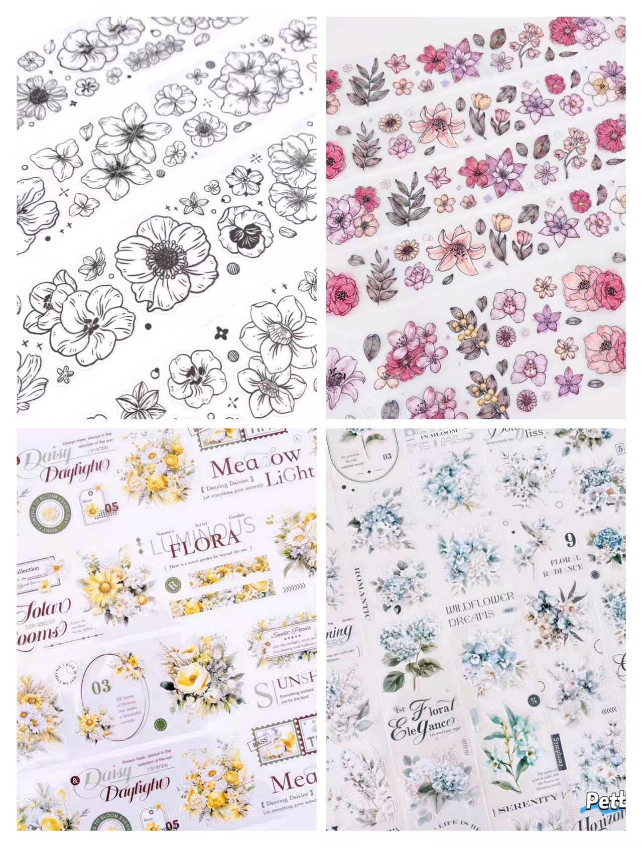 Journal pre-cut PET tape (Flower)