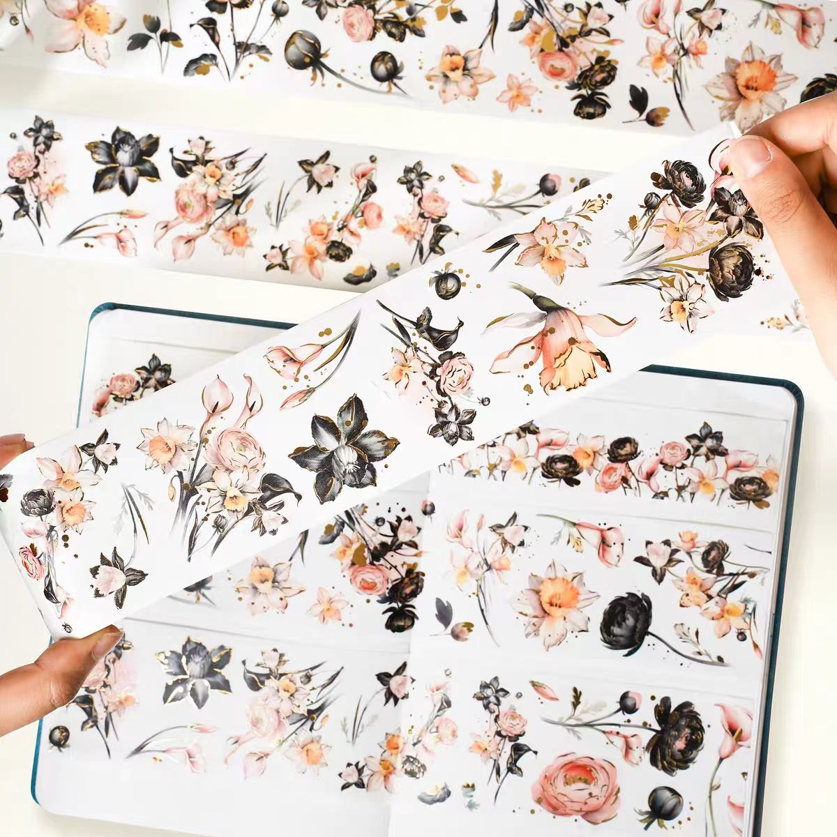 Journal pre-cut washi Writing paper tape (6cm*5m*2rolls/3.8cm*5m*1roll)