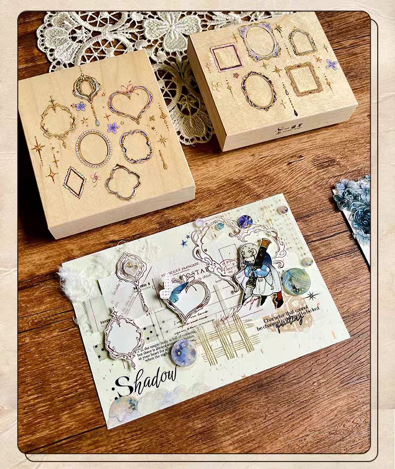 Wooden stamp (a set of 2 pcs)