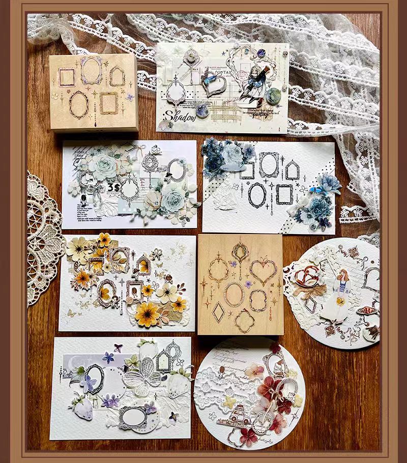 Wooden stamp (a set of 2 pcs)