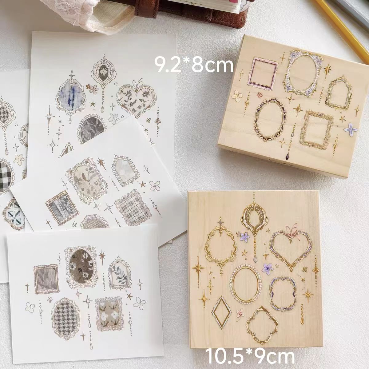 Wooden stamp (a set of 2 pcs)