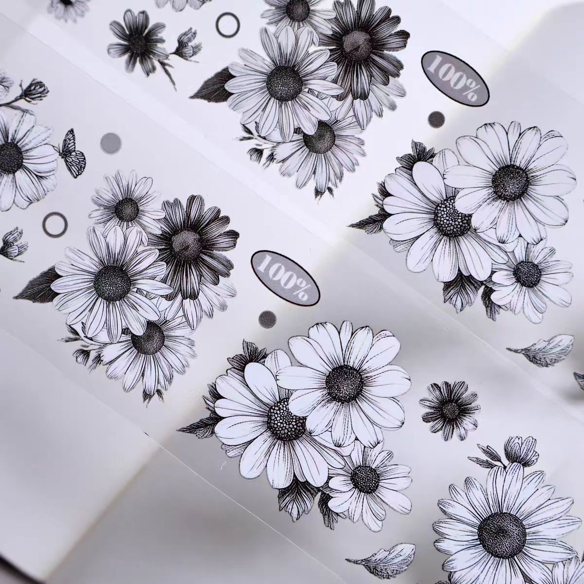 Journal flower PET tape (3m/roll)