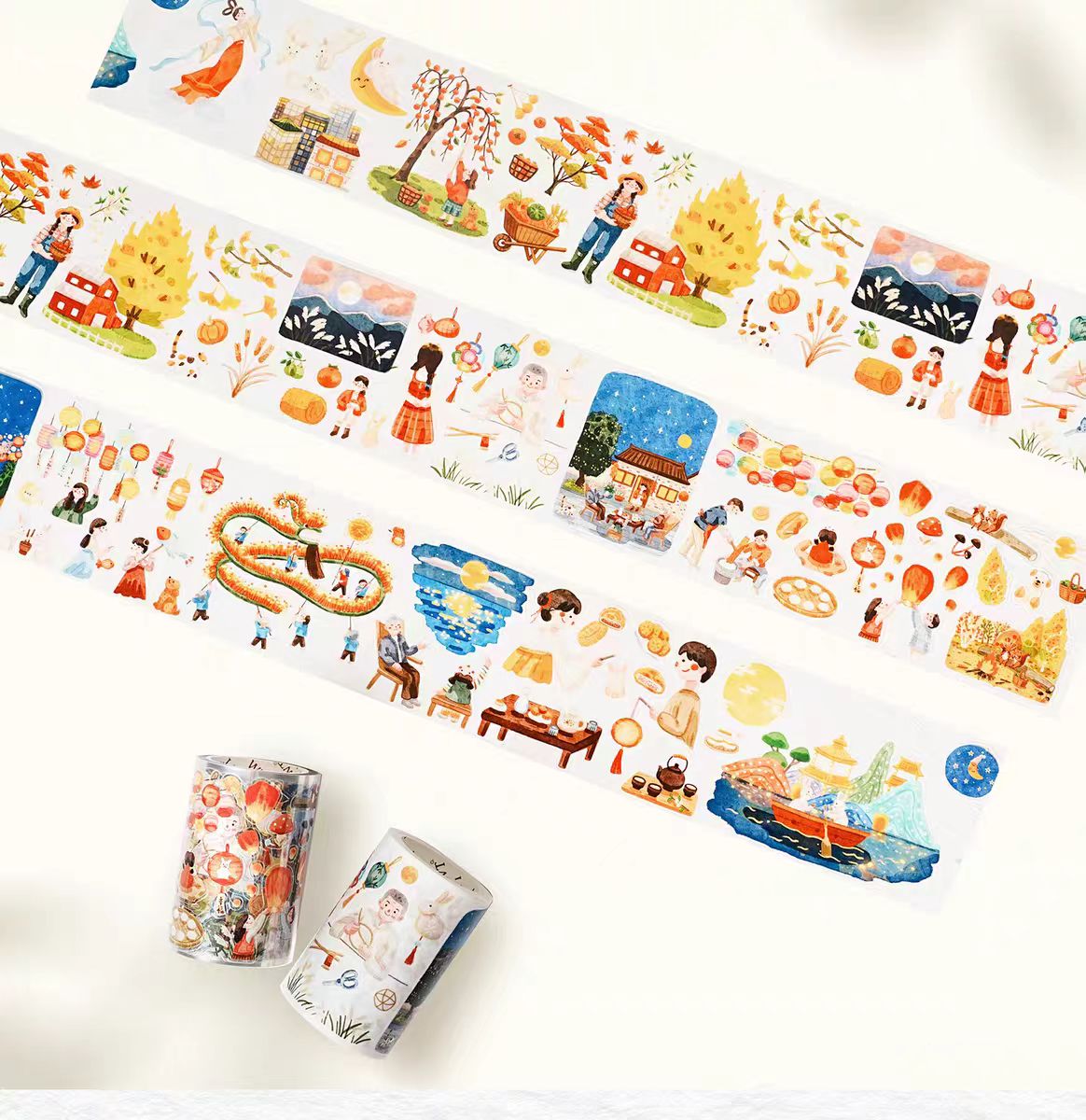 Journal pre-cut tape (5m/roll) Mid-Autumn Festival