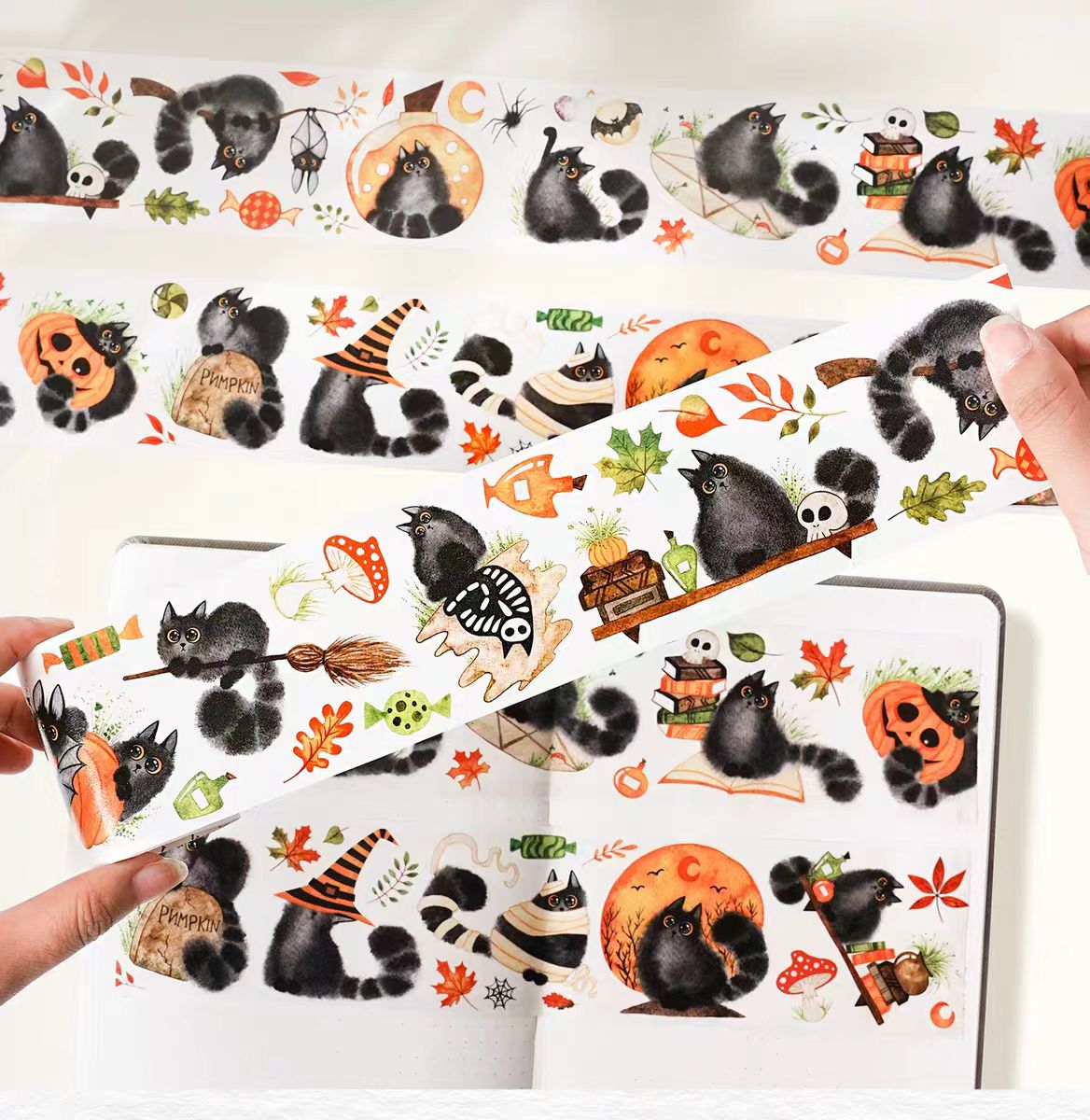 Journal pre-cut tape (5m/roll) Halloween Theme