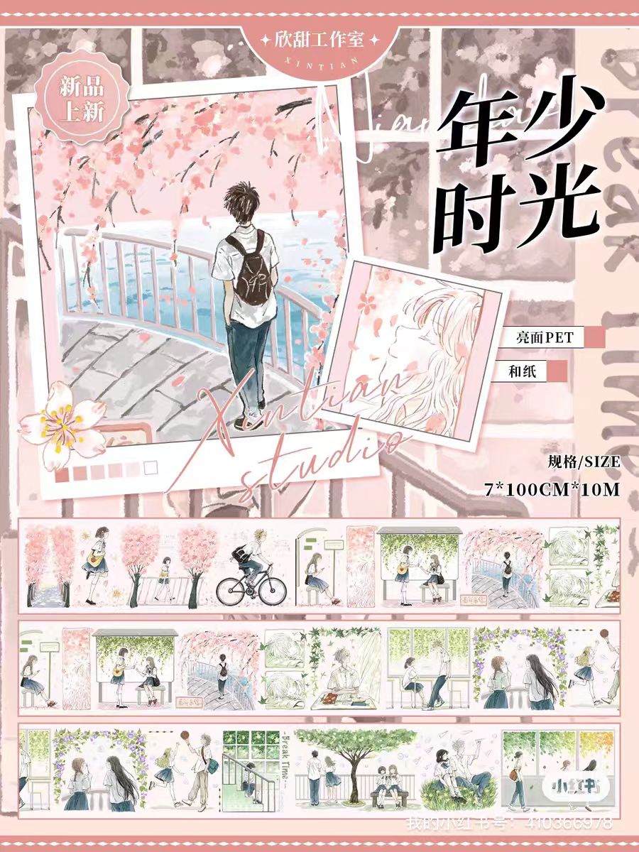 Journal landscape PET tape (10m/roll)