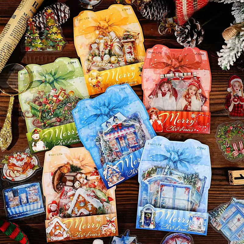 Journal PET sticker packs (Christmas)