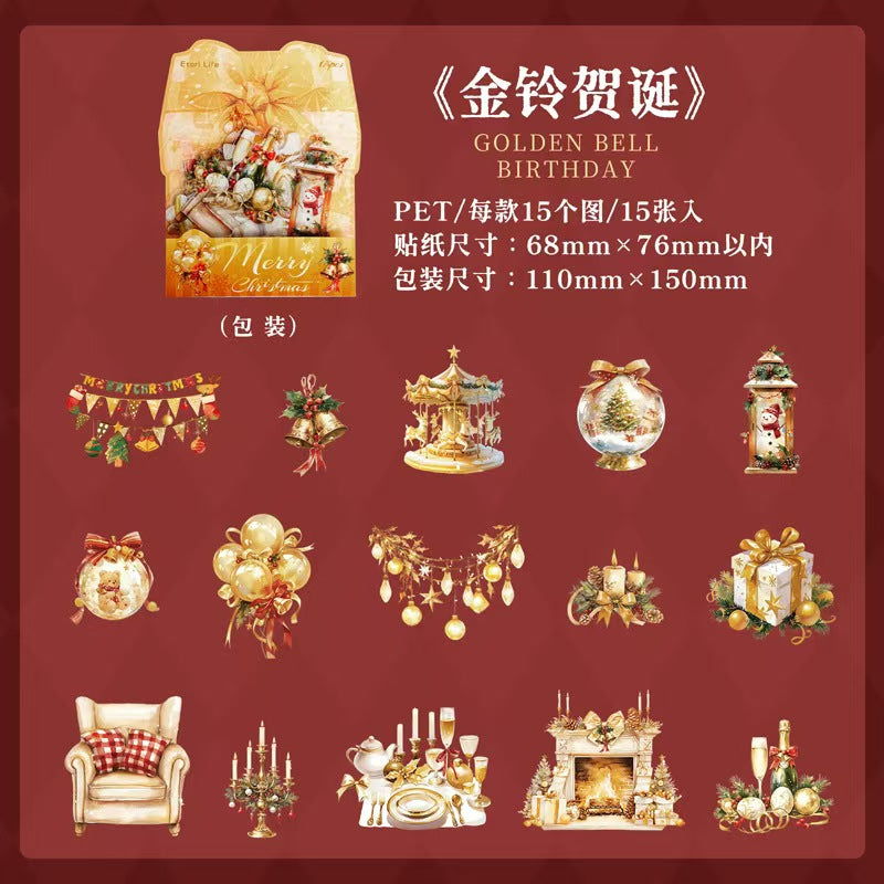 Journal PET sticker packs (Christmas)