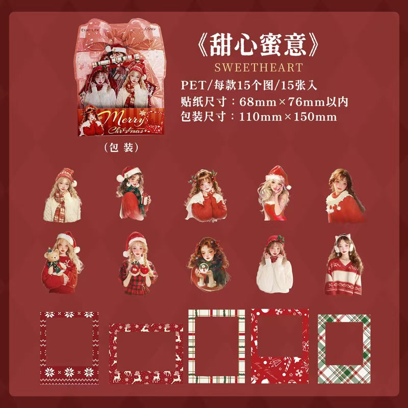 Journal PET sticker packs (Christmas)