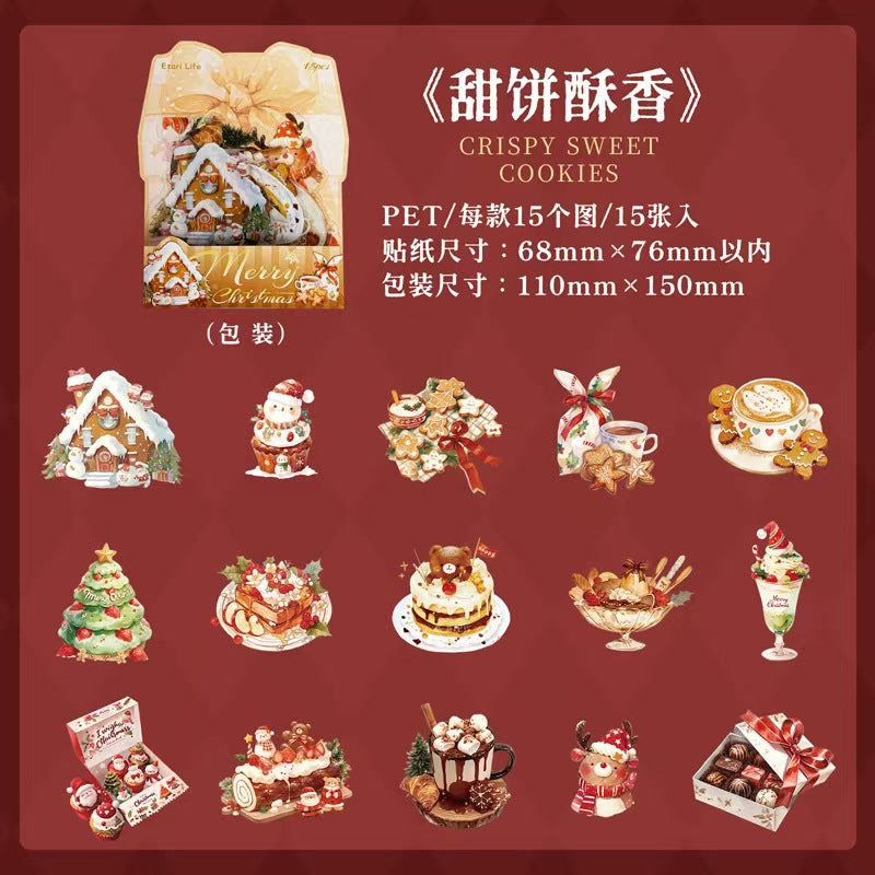 Journal PET sticker packs (Christmas)