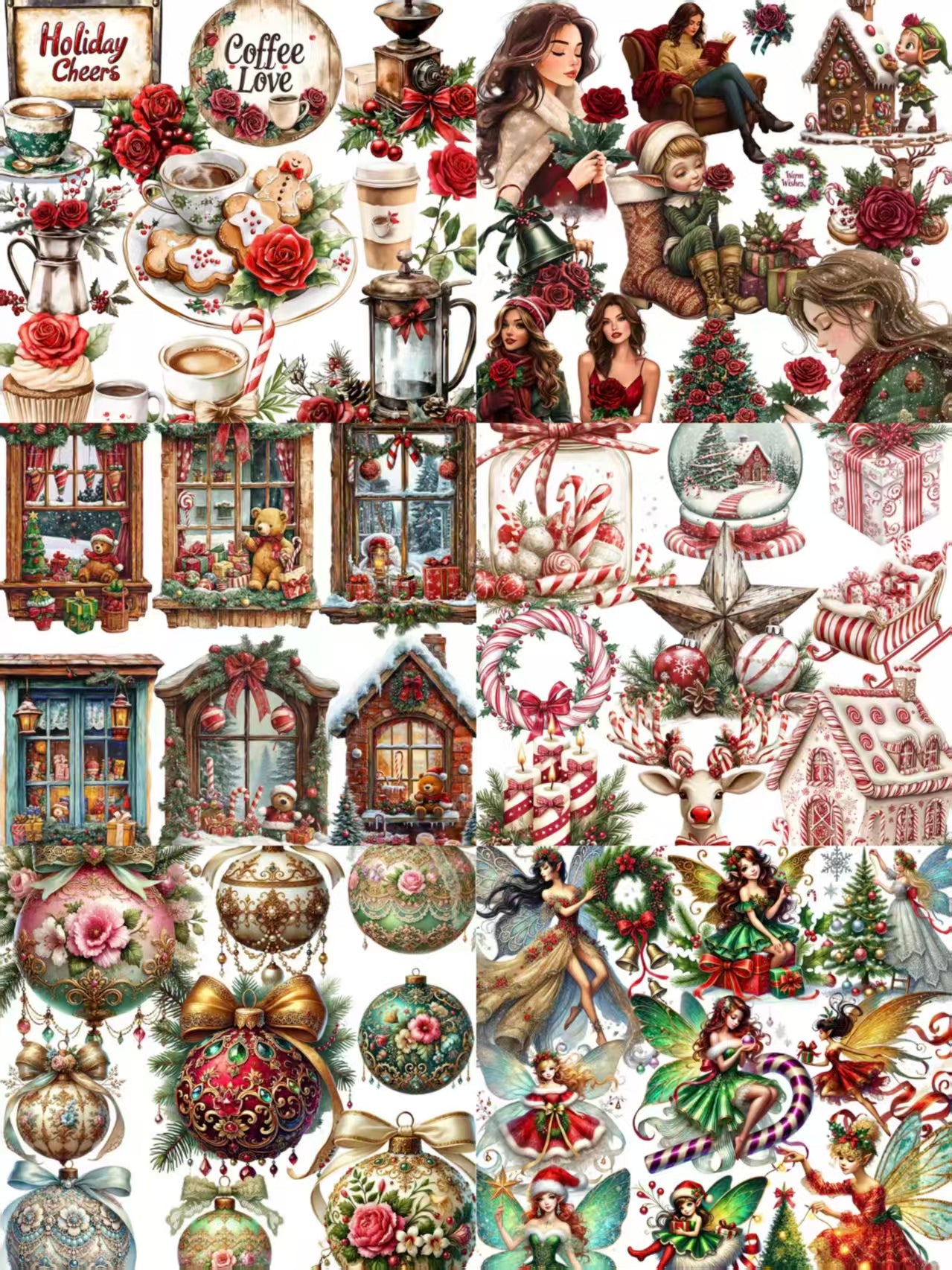 Journal sticker packs (Christmas)